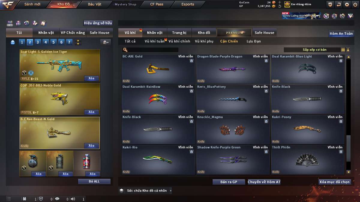 shop acc cf uy tin gia re
